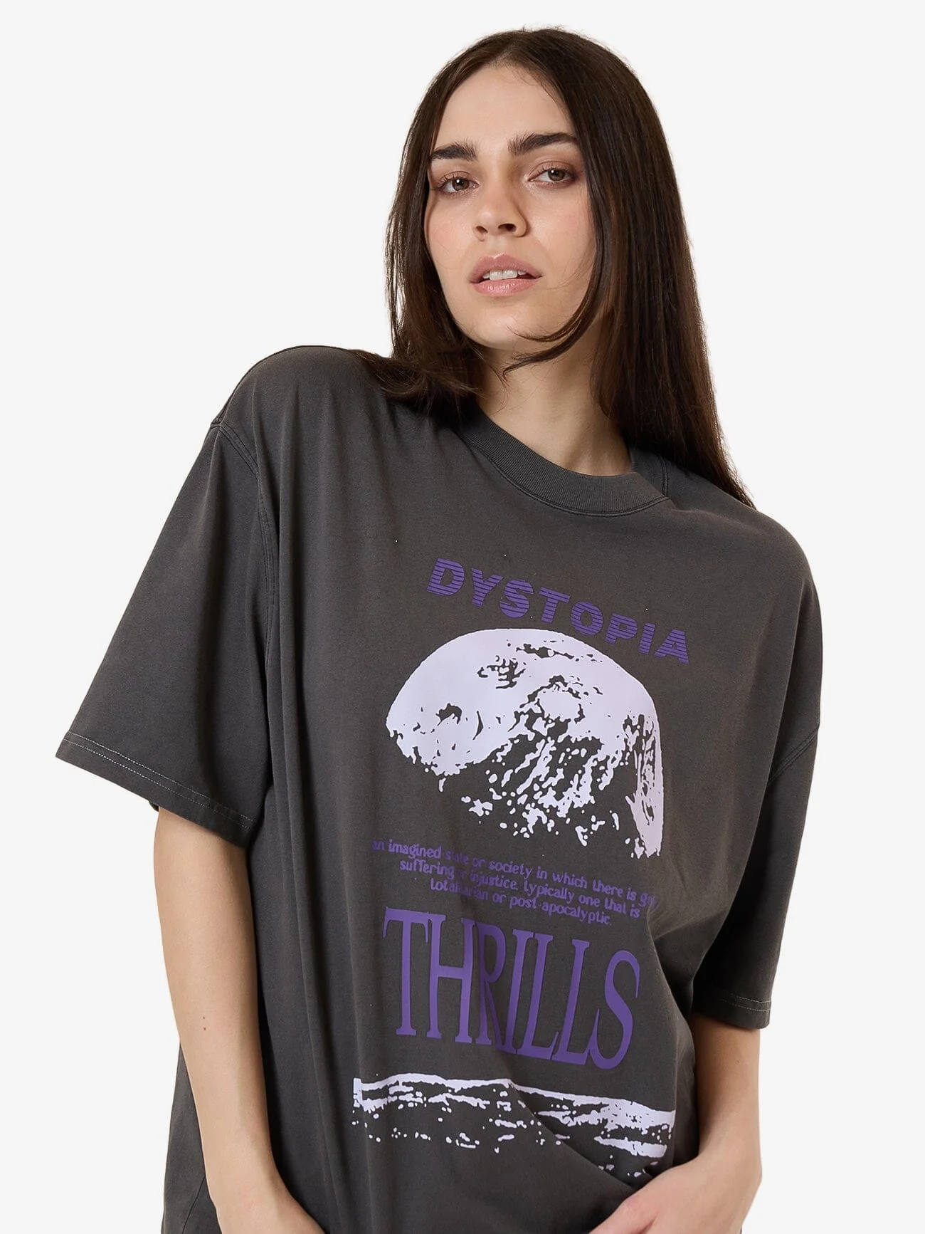 Dystopia Oversized Tee - Merch Black - Image 2