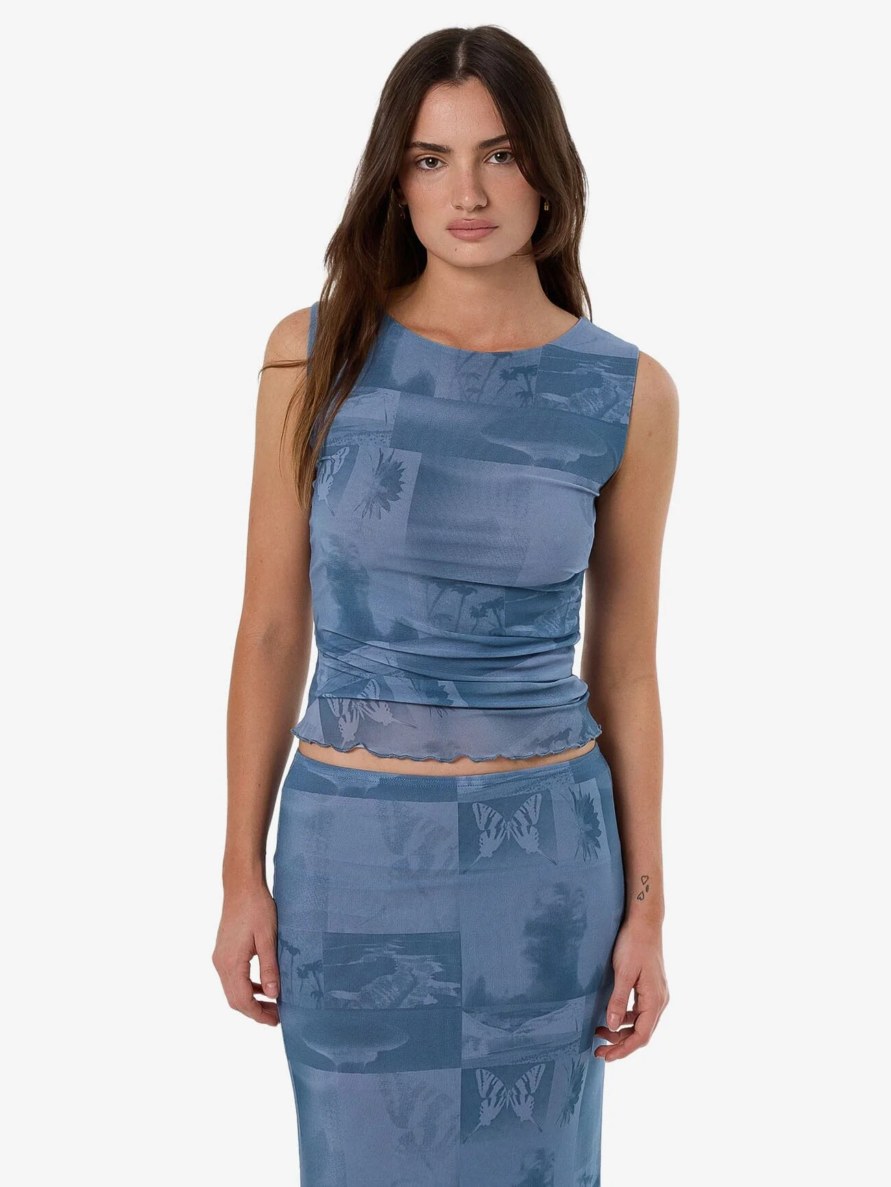 Eclipse Haze Mesh Tank - Storm Blue - Image 2