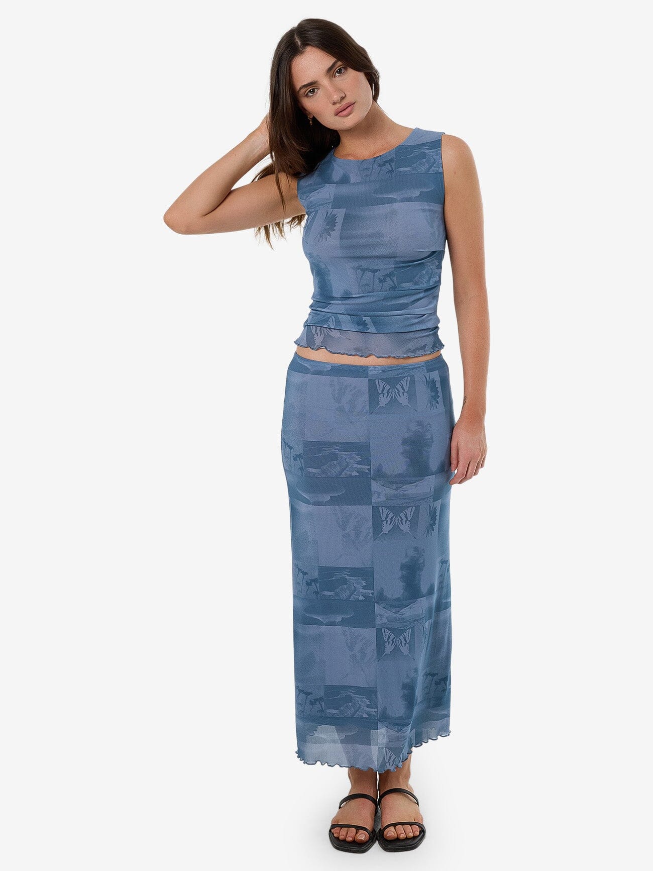 Eclipse Haze Mesh Tank - Storm Blue - Image 3