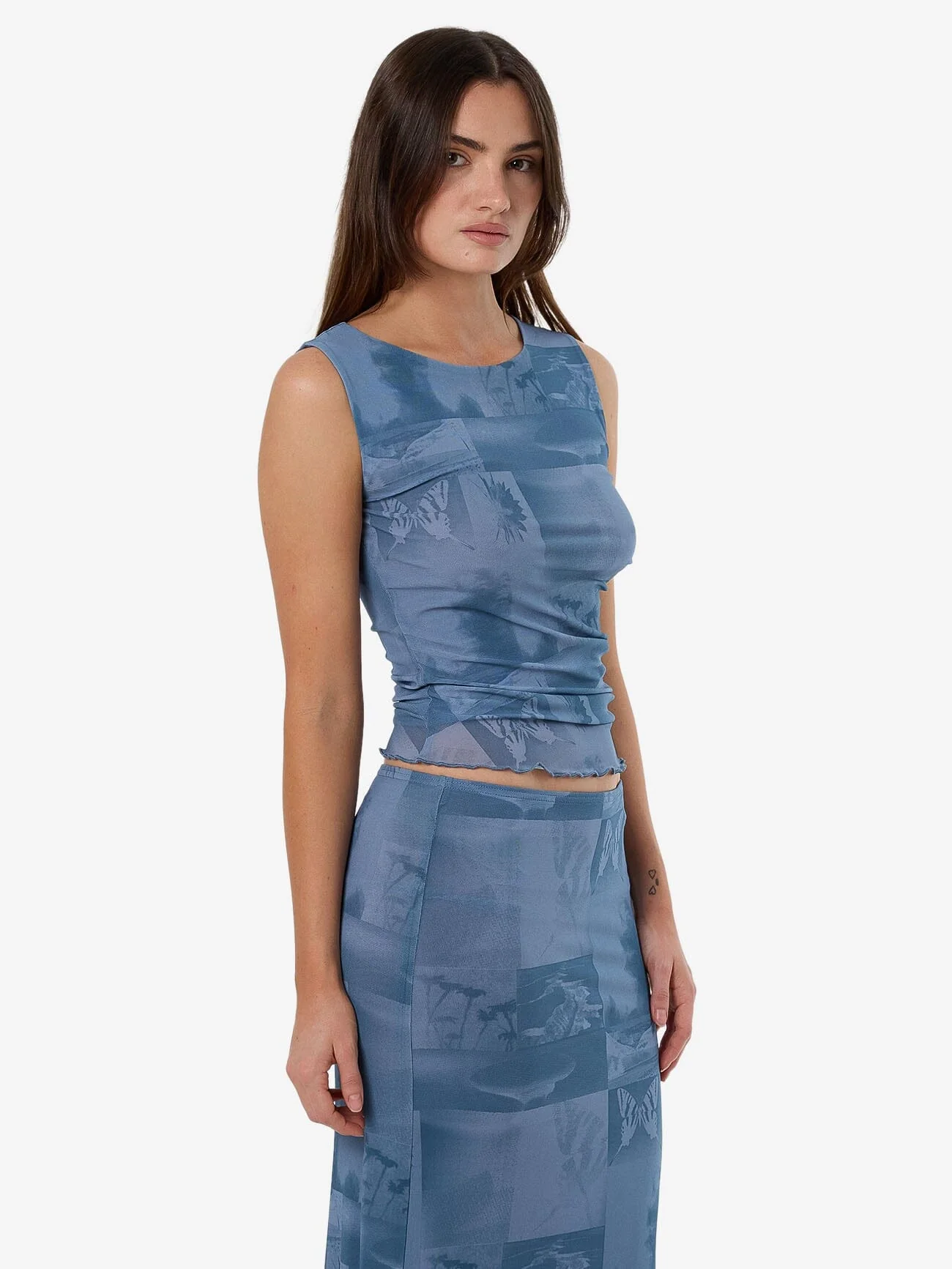 Eclipse Haze Mesh Tank - Storm Blue - Image 5