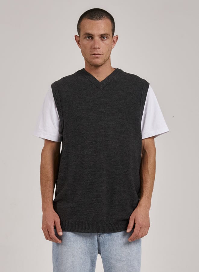 Endless Thrills Knit Vest - Black Marle - Image 2