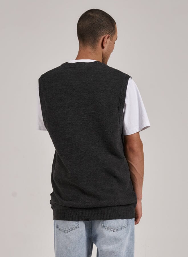 Endless Thrills Knit Vest - Black Marle - Image 3