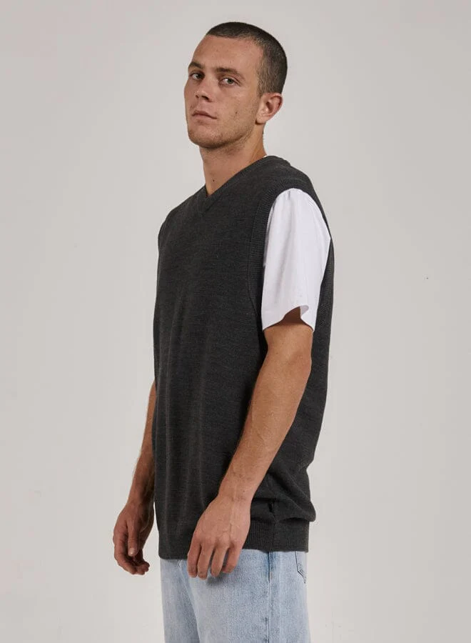 Endless Thrills Knit Vest - Black Marle - Image 4