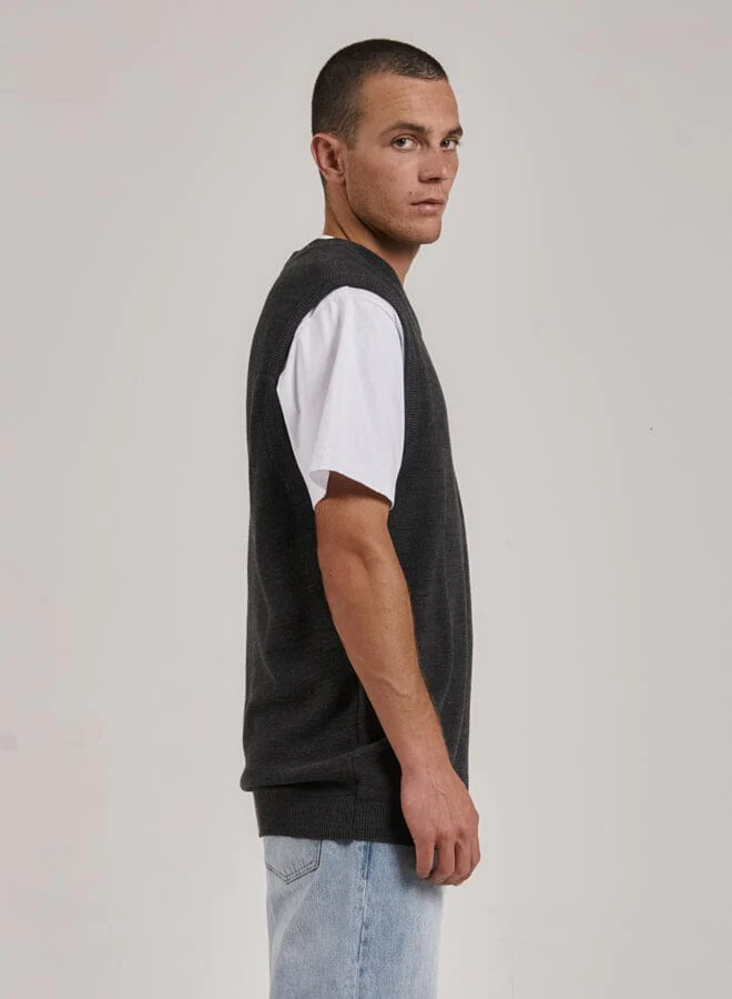 Endless Thrills Knit Vest - Black Marle - Image 5