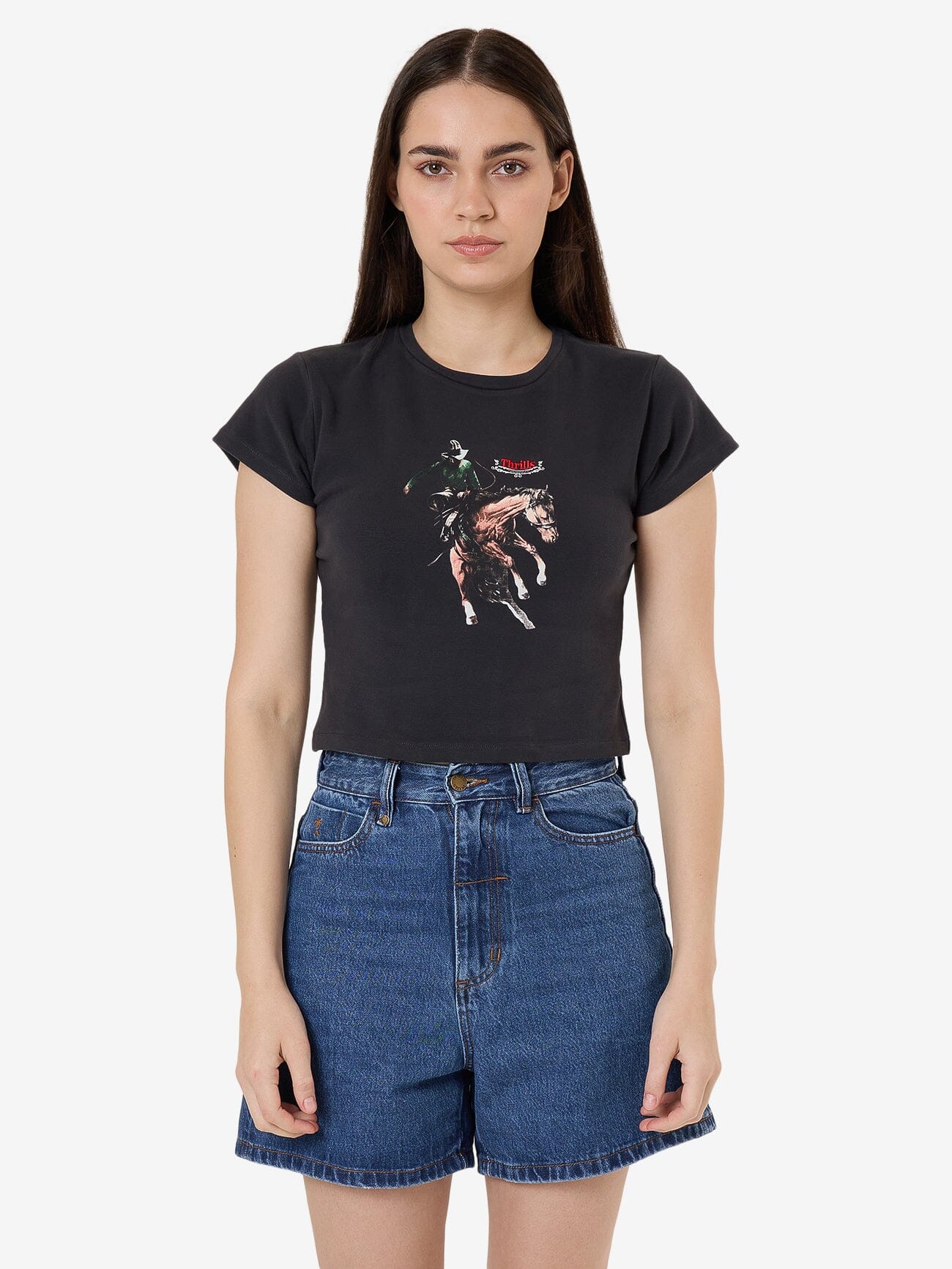 Eternal Outlaw Mini Tee - Washed Black