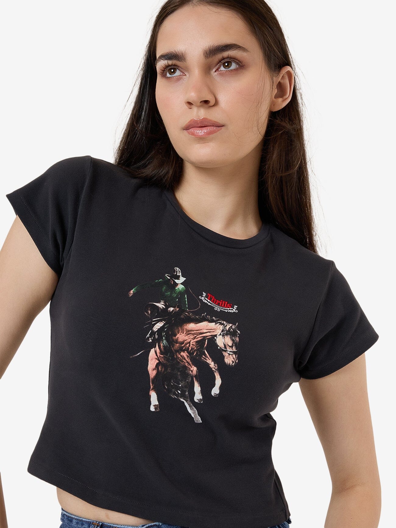 Eternal Outlaw Mini Tee - Washed Black - Image 6