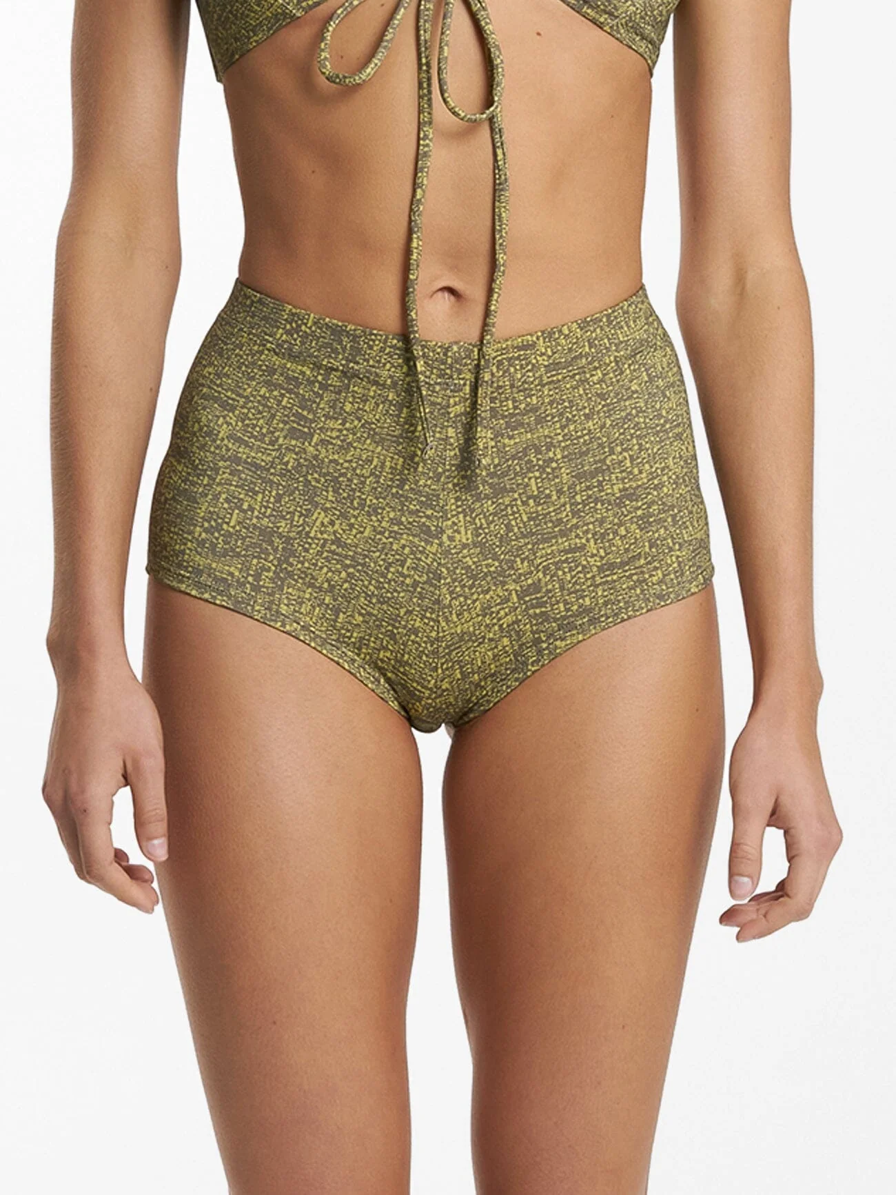 Feedback Gathered Bikini Top - Antique Moss - Image 3