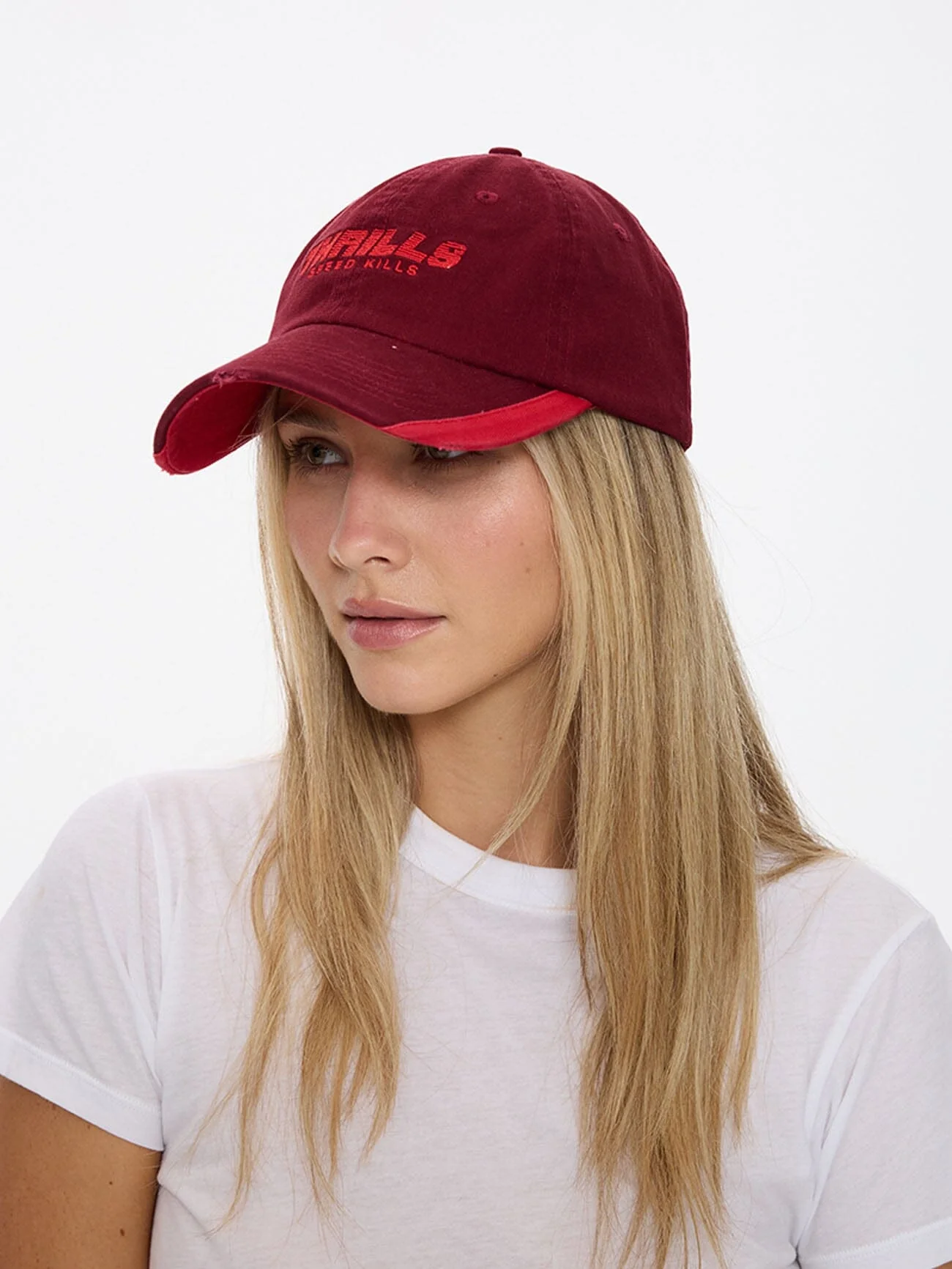 Flashback 6 Panel Cap - Cabernet Red - Image 2