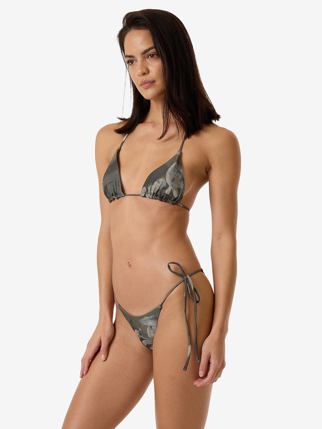 Flora Haze Micro String Bikini Bottom - Brindle - Image 4