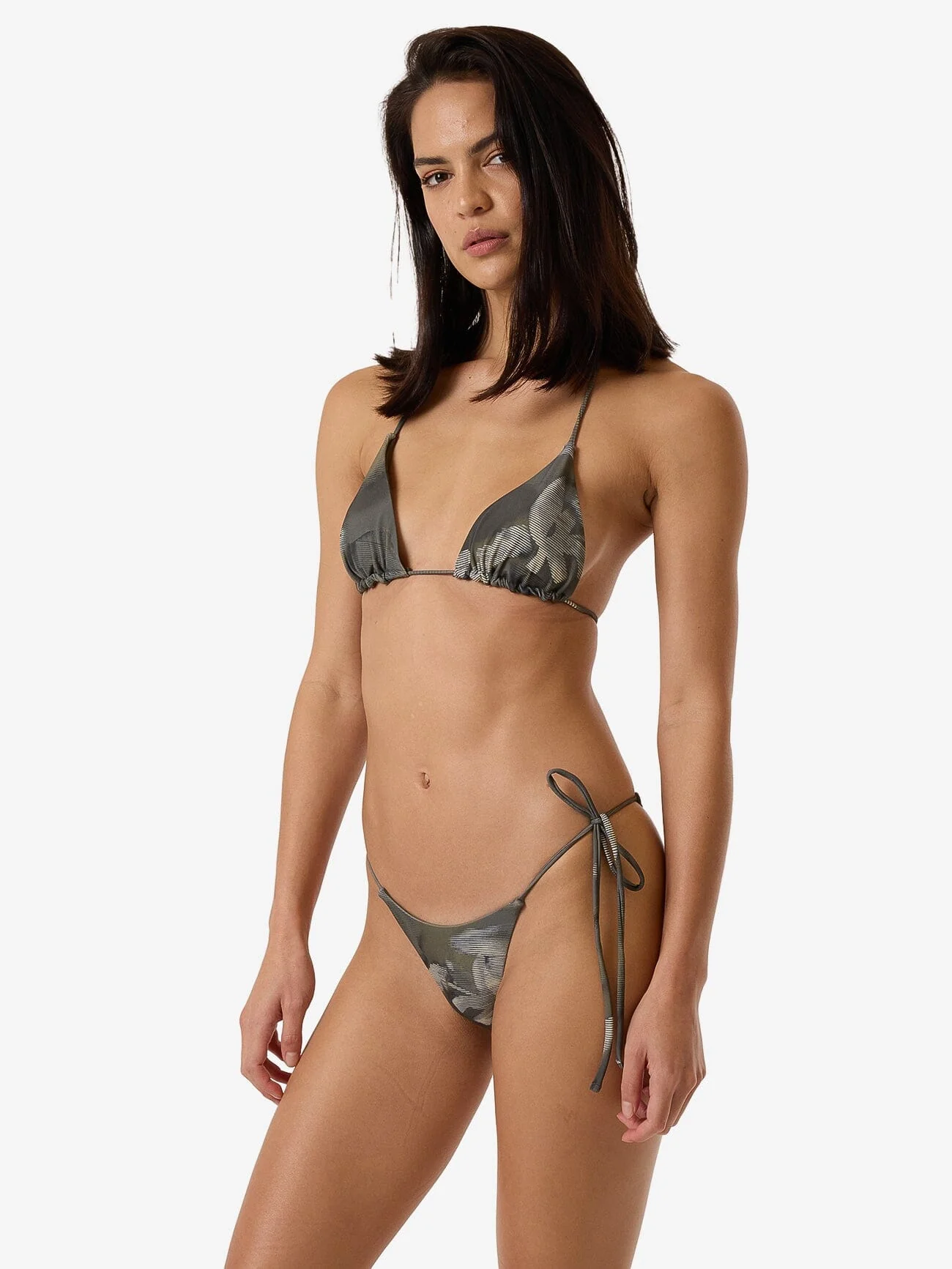 Flora Haze String Bikini Top - Brindle - Image 4