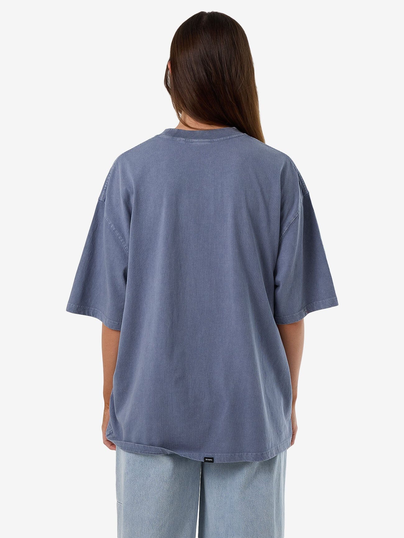 Fortune Favours Oversized Tee - Rustic Blue - Image 3