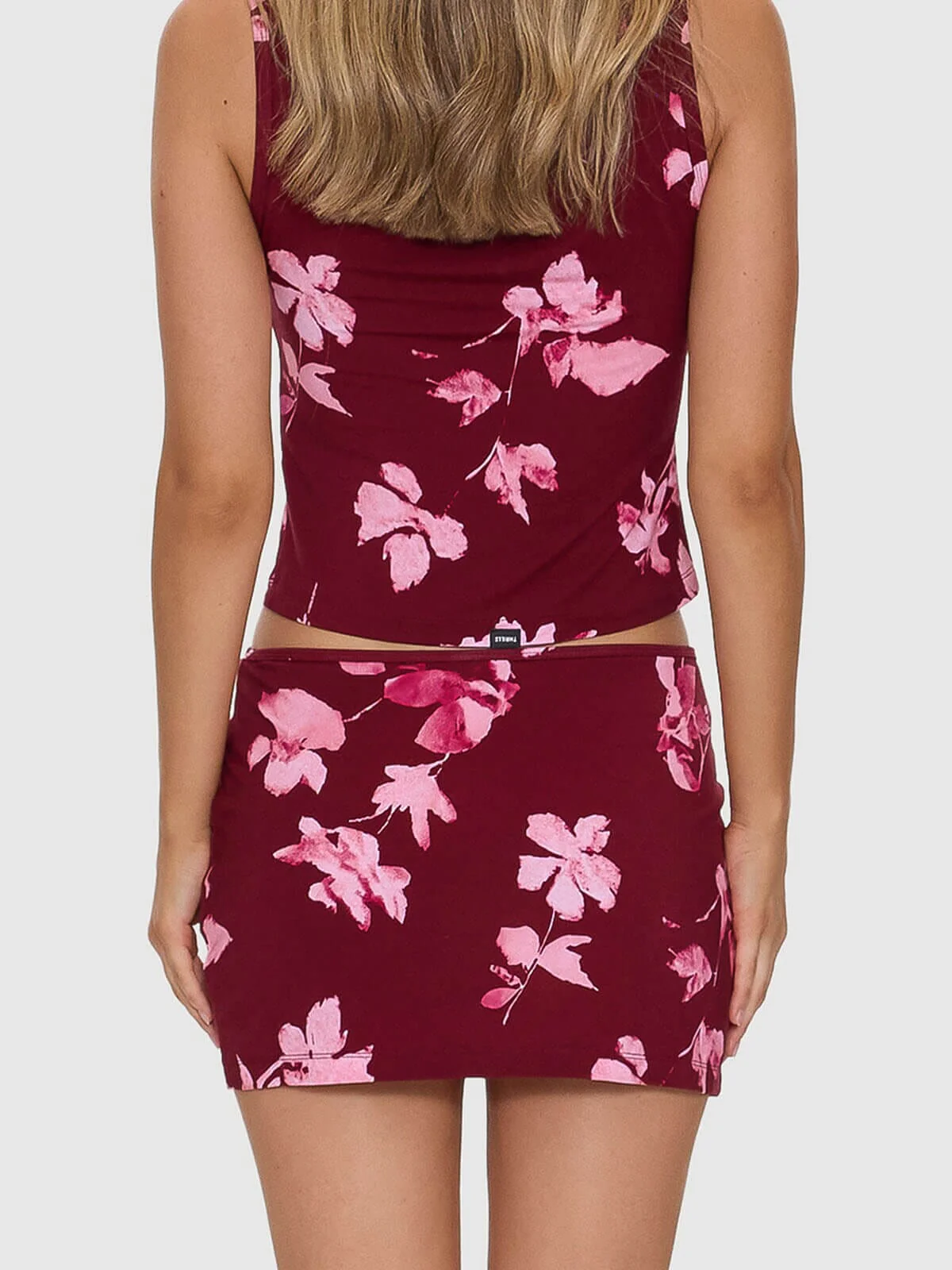 Full Bloom Mini Skirt - Pomegranate - Image 7