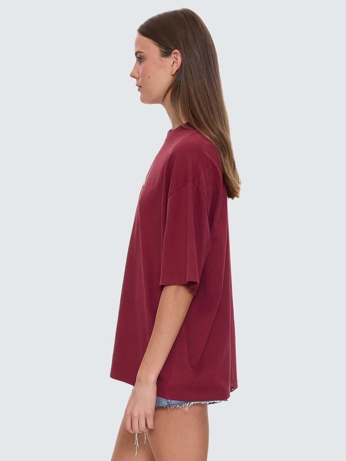 Full Bloom Oversized Tee - Pomegranate - Image 3