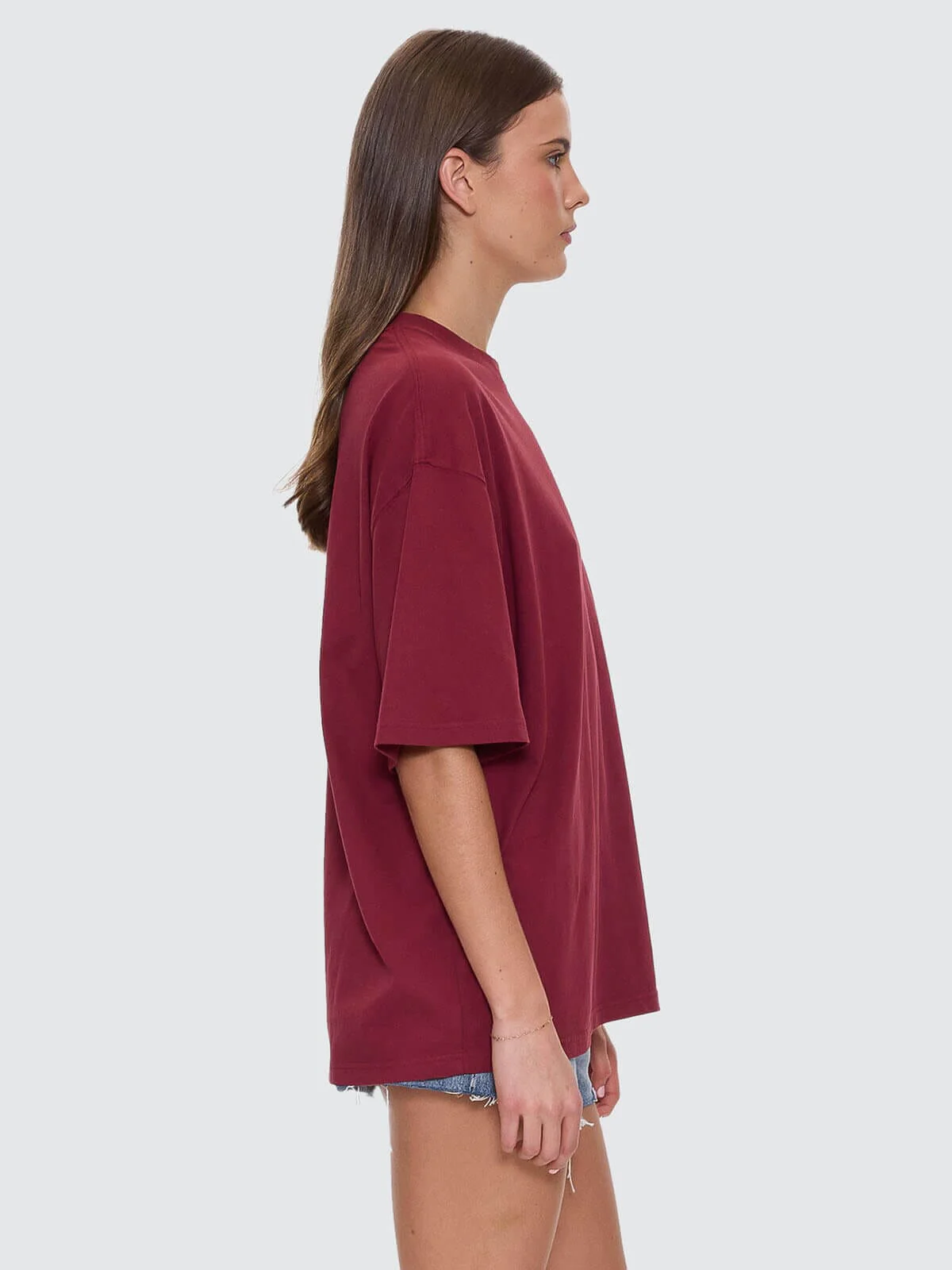 Full Bloom Oversized Tee - Pomegranate - Image 5