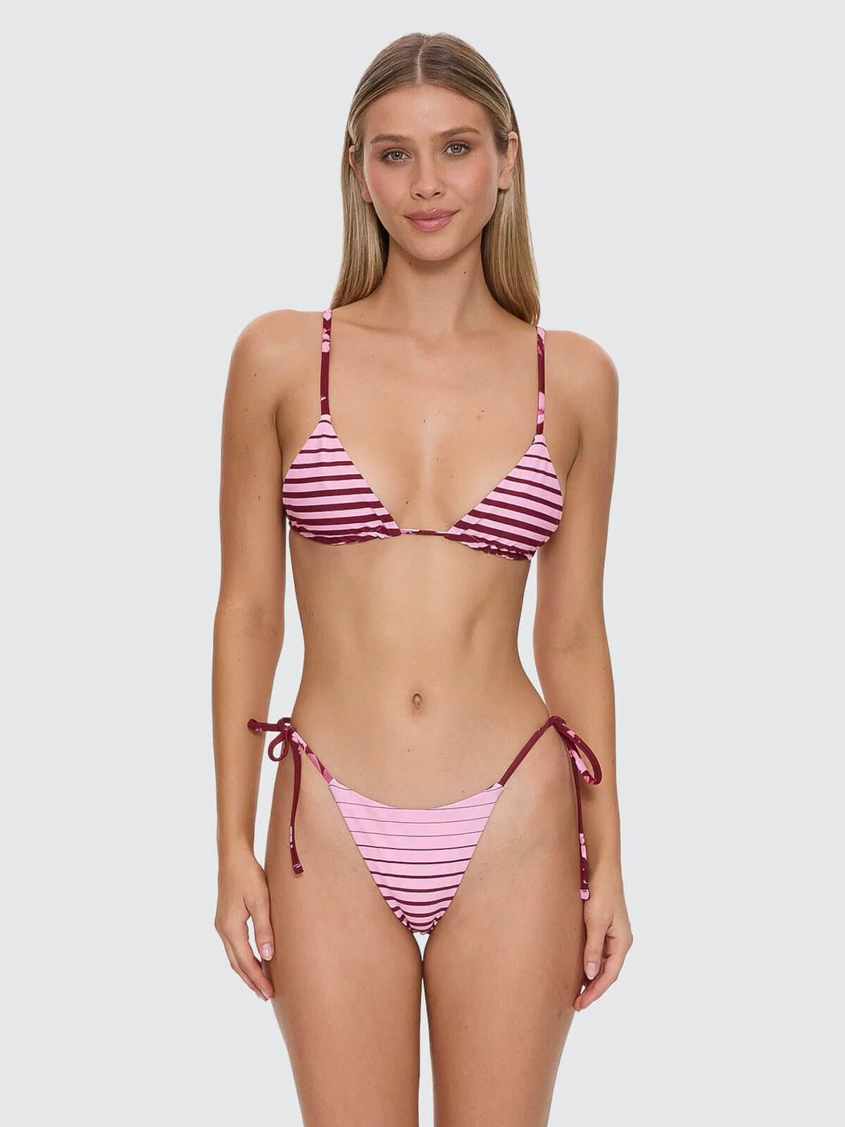 Full Bloom Reversible String Bikini Bottom - Pomegranate - Image 8