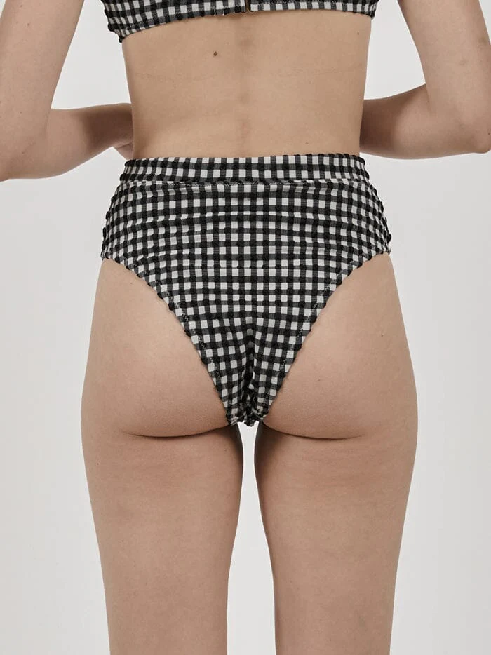 Gigi High Cut Bikini Bottom - Black - Image 2