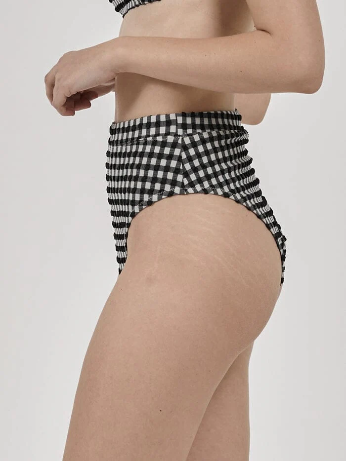 Gigi High Cut Bikini Bottom - Black - Image 3