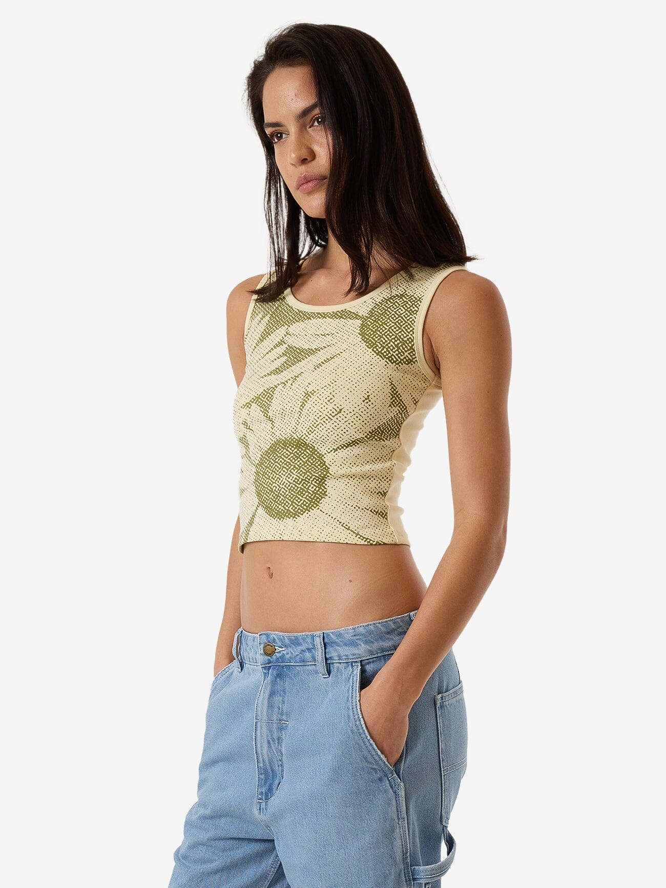 Halftone Daze Y2K Tank - Butter - Image 4