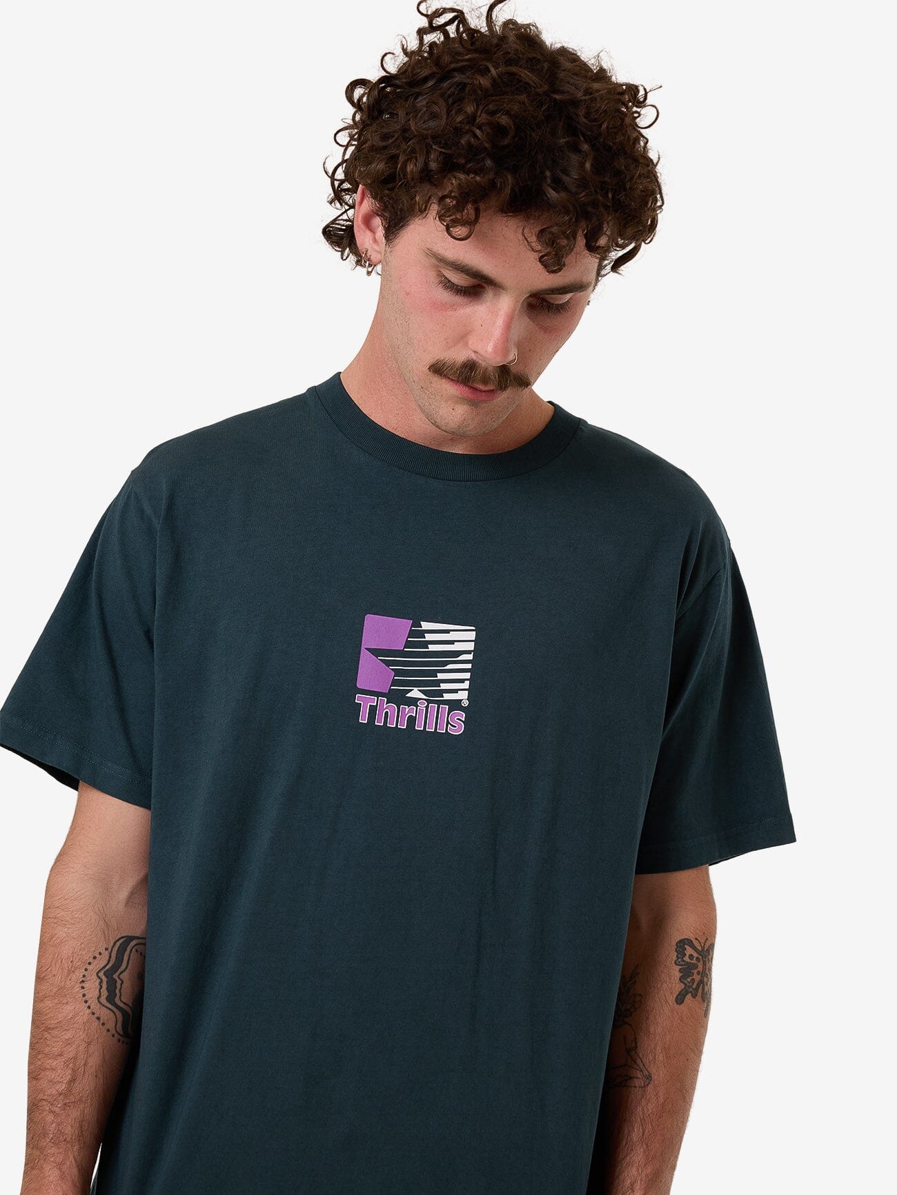 Hazed Merch Fit Tee - Deep Teal - Image 2