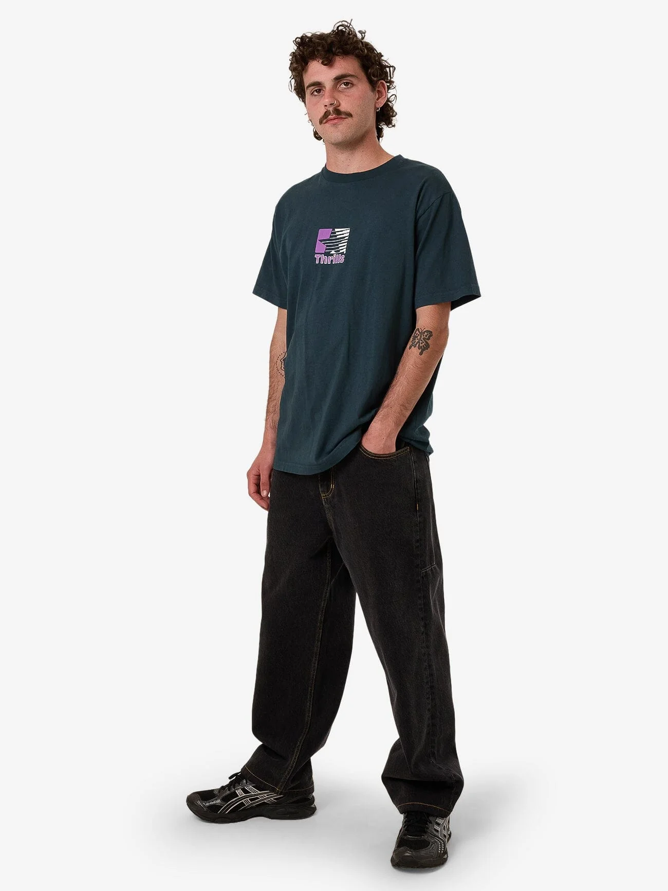Hazed Merch Fit Tee - Deep Teal - Image 4