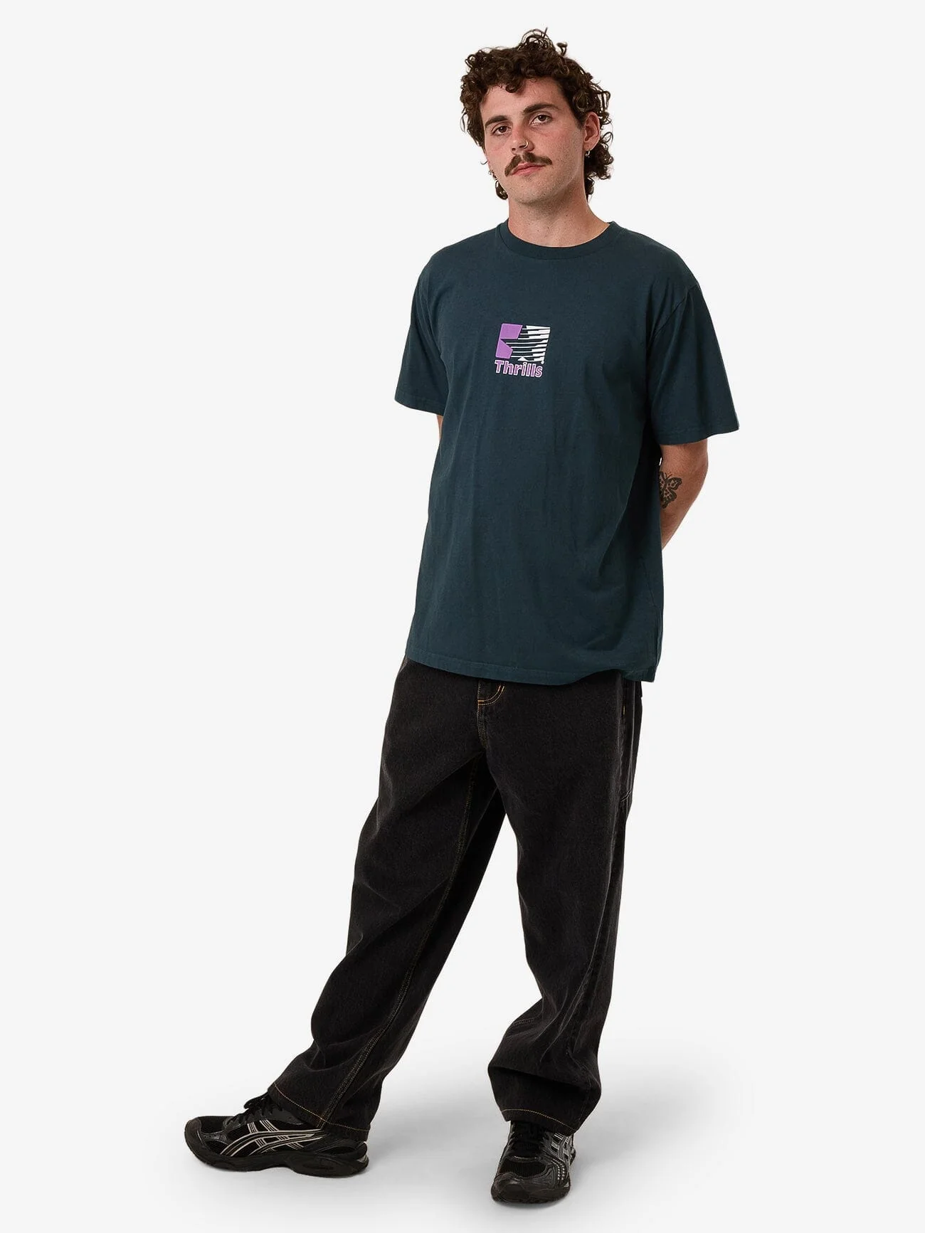 Hazed Merch Fit Tee - Deep Teal - Image 7