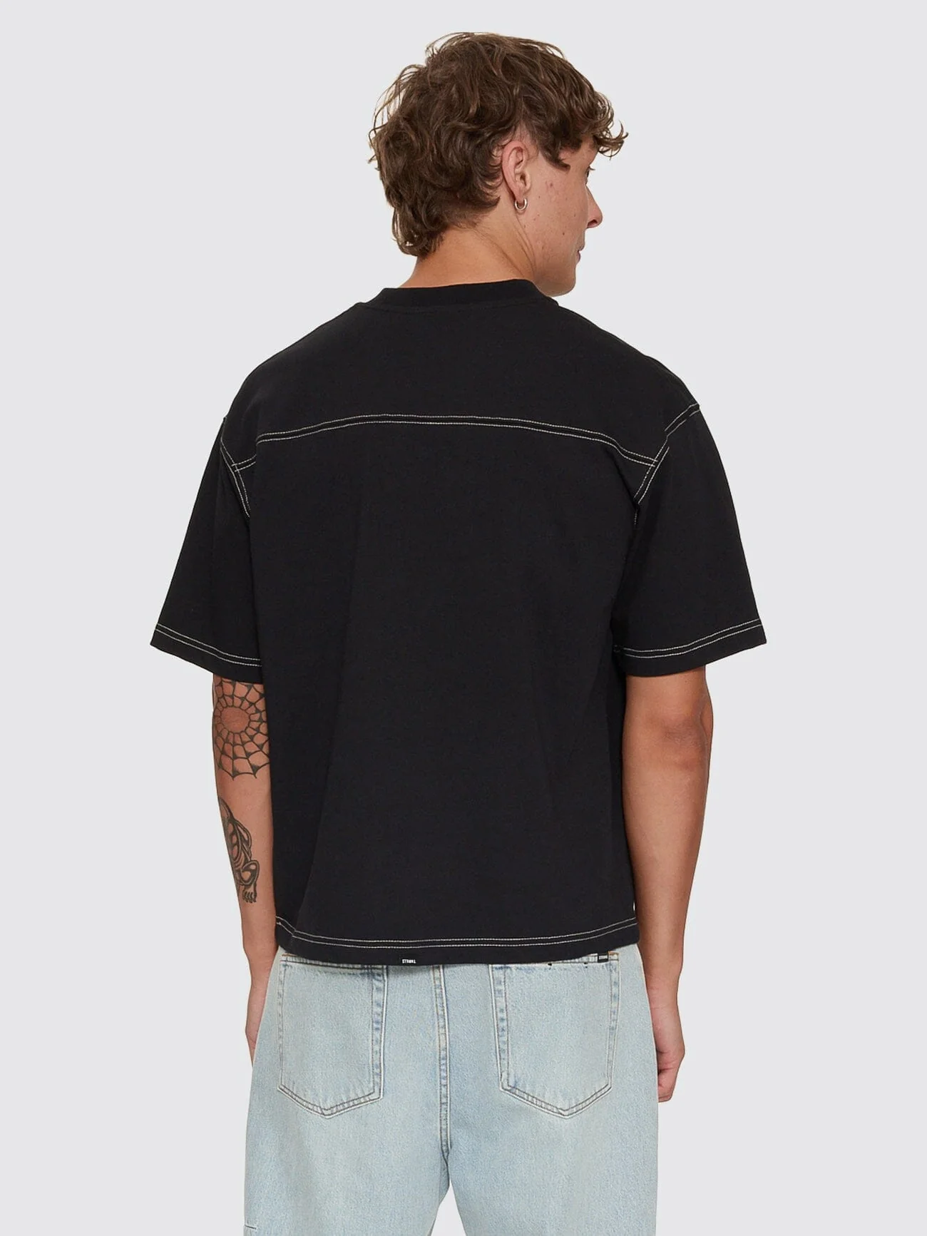 Heavy Recruitment Applique Oversize Box Crop Tee - Black - Image 4