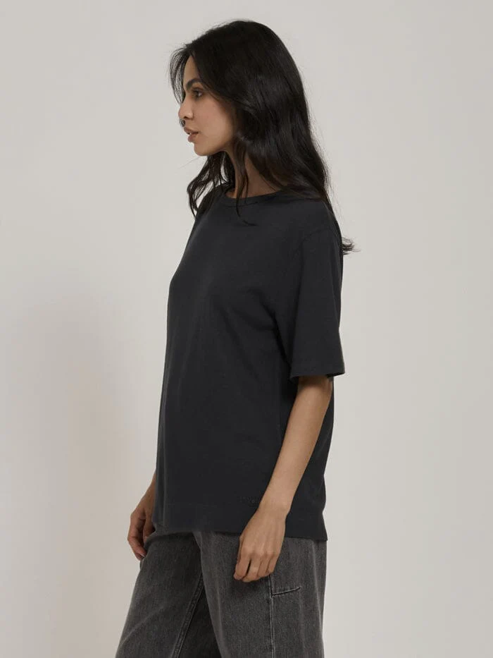 Hemp Lightweight Box Fit Tee - Petrol - Image 3