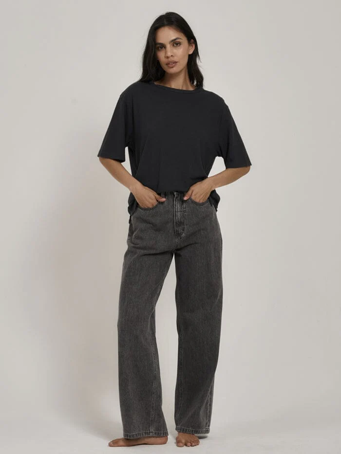 Hemp Lightweight Box Fit Tee - Petrol - Image 4