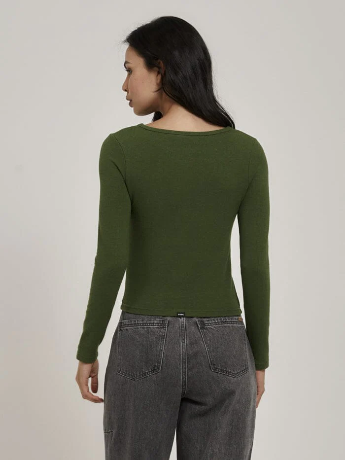 Hemp Rib LS Tee - Kiwi Green - Image 2