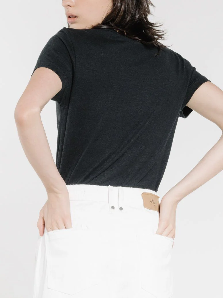 Hemp Slim Tee - Faded Black - Image 3