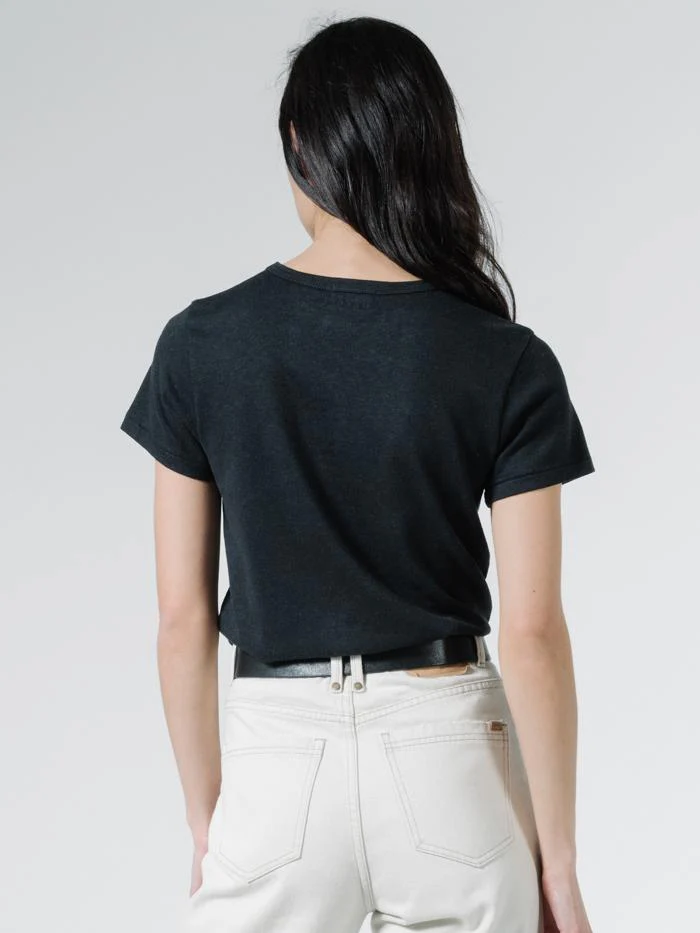 Hemp Slim Tee - Faded Black - Image 5