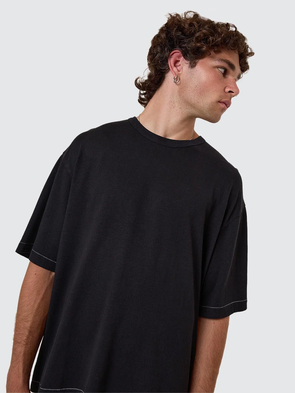 Hemp Thrills Box Fit Cropped Tee - Black