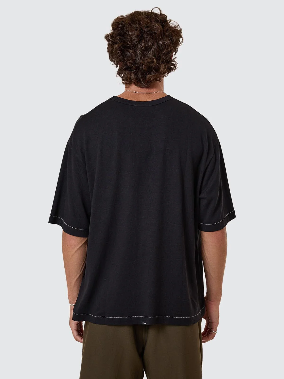 Hemp Thrills Box Fit Cropped Tee - Black - Image 5
