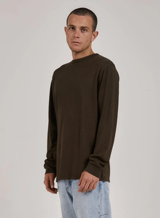 Hemp Thrills Embro Merch Fit Long Sleeve Tee - Tarmac - Image 3