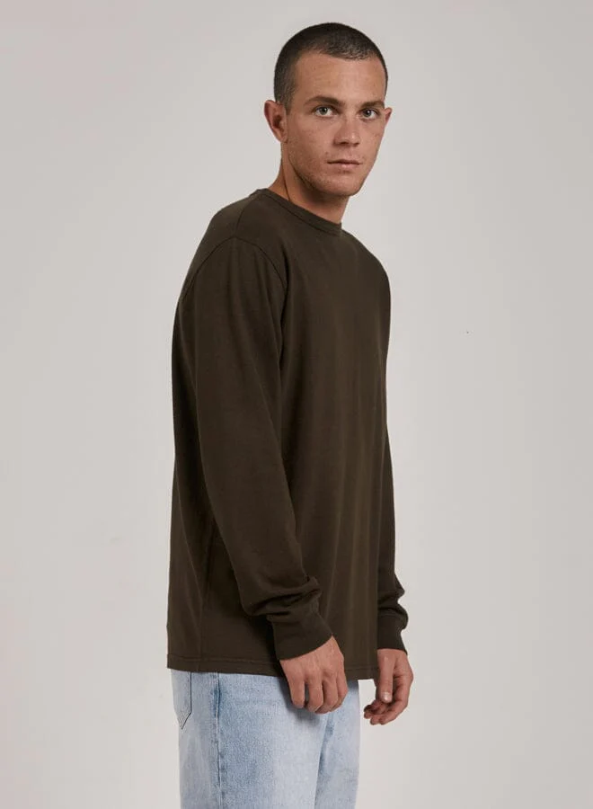 Hemp Thrills Embro Merch Fit Long Sleeve Tee - Tarmac - Image 4