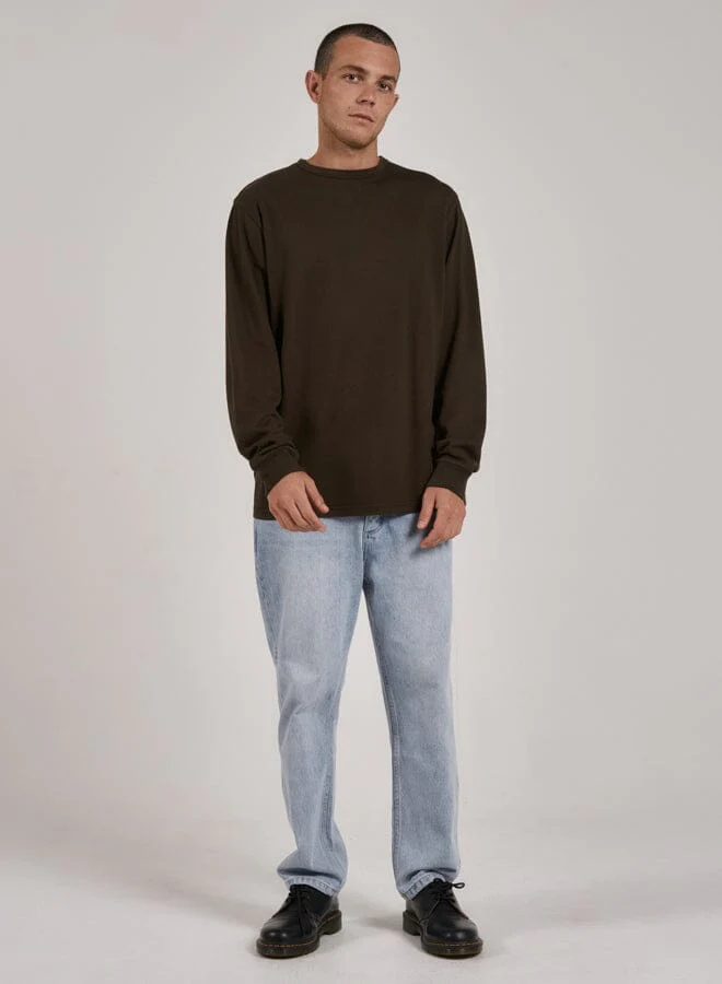 Hemp Thrills Embro Merch Fit Long Sleeve Tee - Tarmac - Image 5