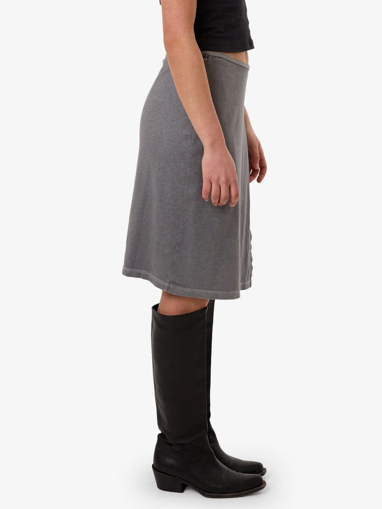 Hemp Wrap Midi Skirt - Grey Ash - Image 5