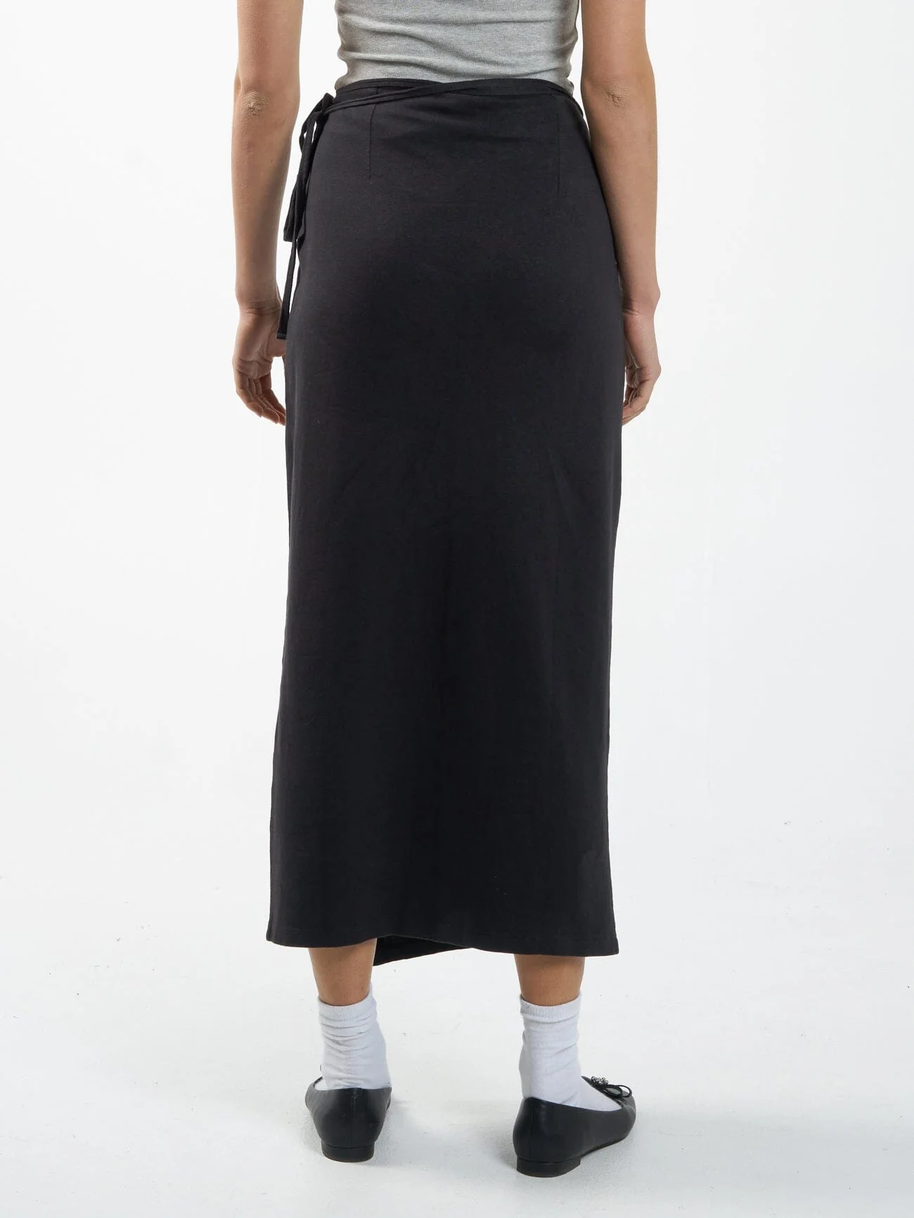 Hemp Wrap Skirt - Black - Image 2
