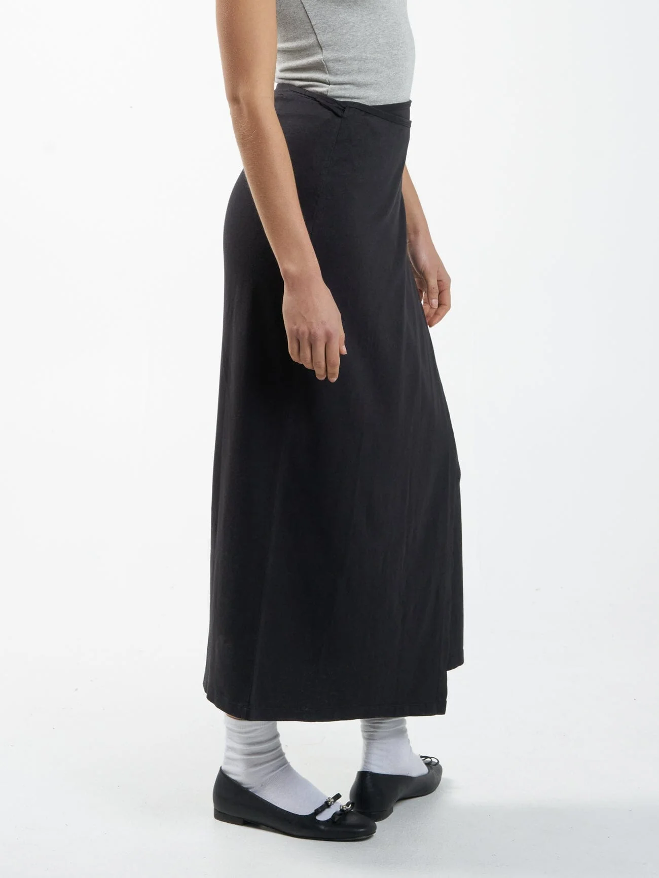 Hemp Wrap Skirt - Black - Image 4