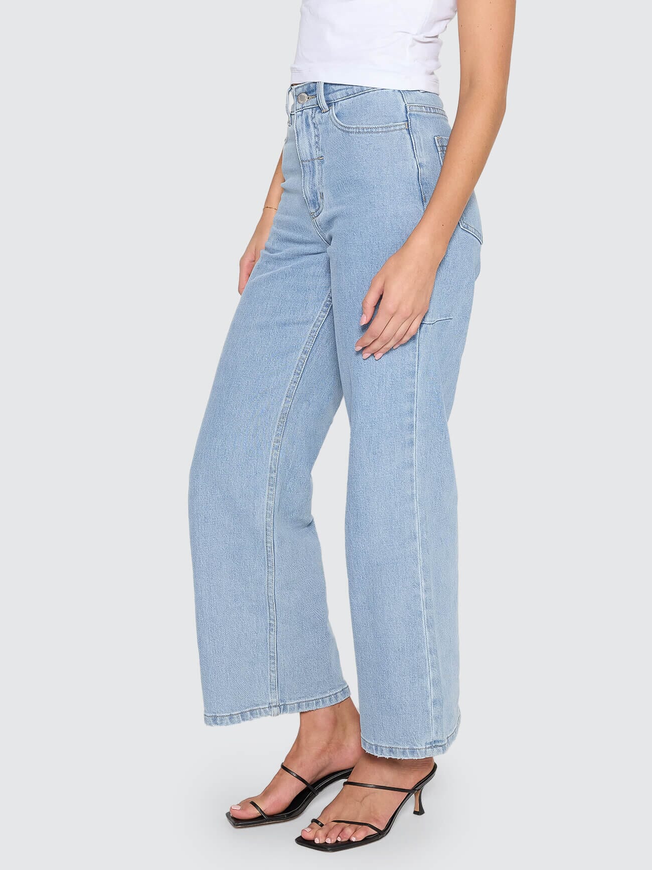 Holly High Rise Stretch Wide Jean - Ageless Blue - Image 3