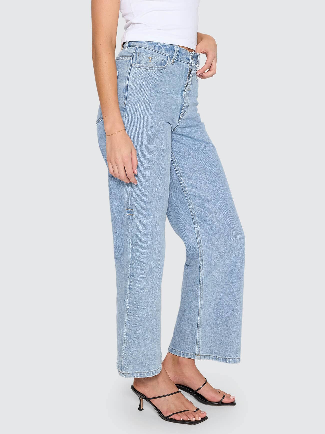 Holly High Rise Stretch Wide Jean - Ageless Blue - Image 5