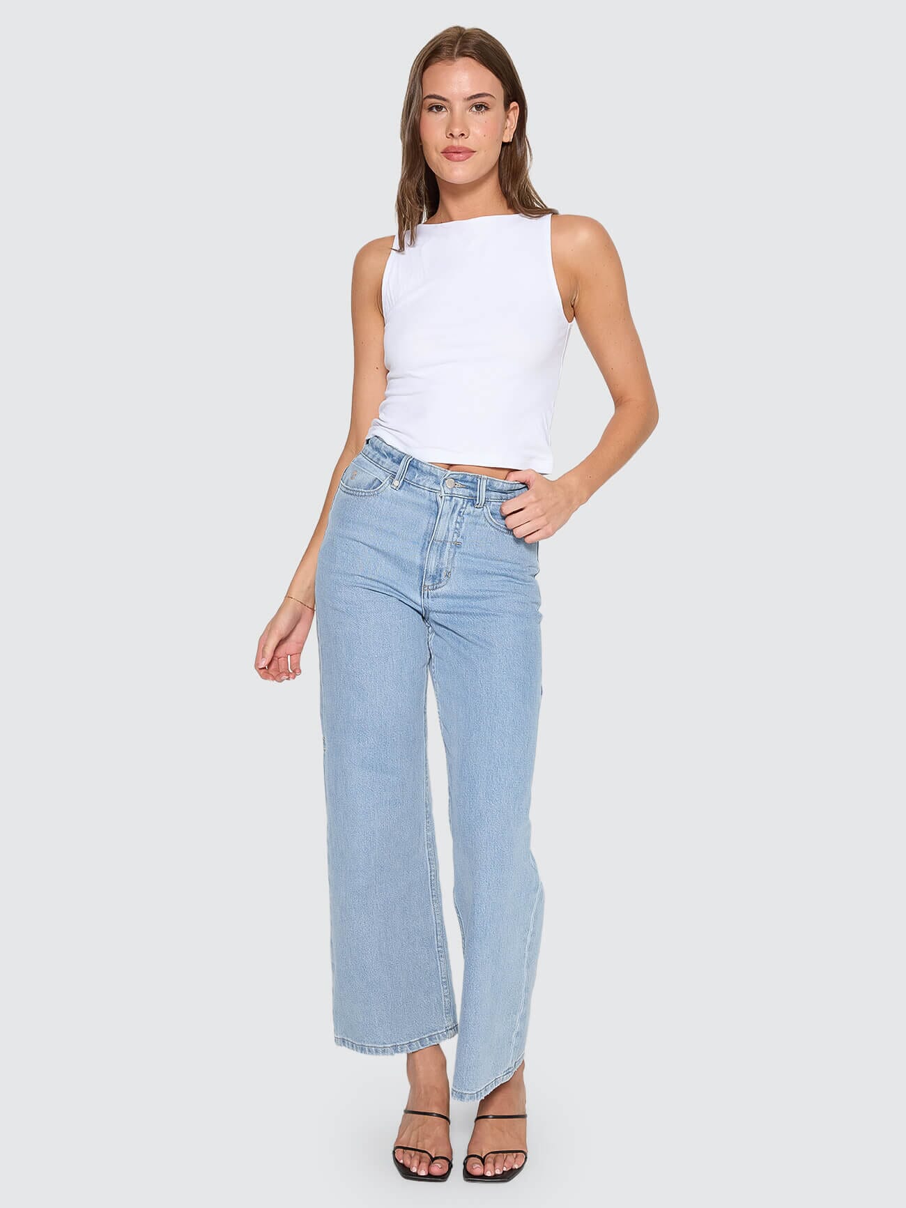 Holly High Rise Stretch Wide Jean - Ageless Blue - Image 6