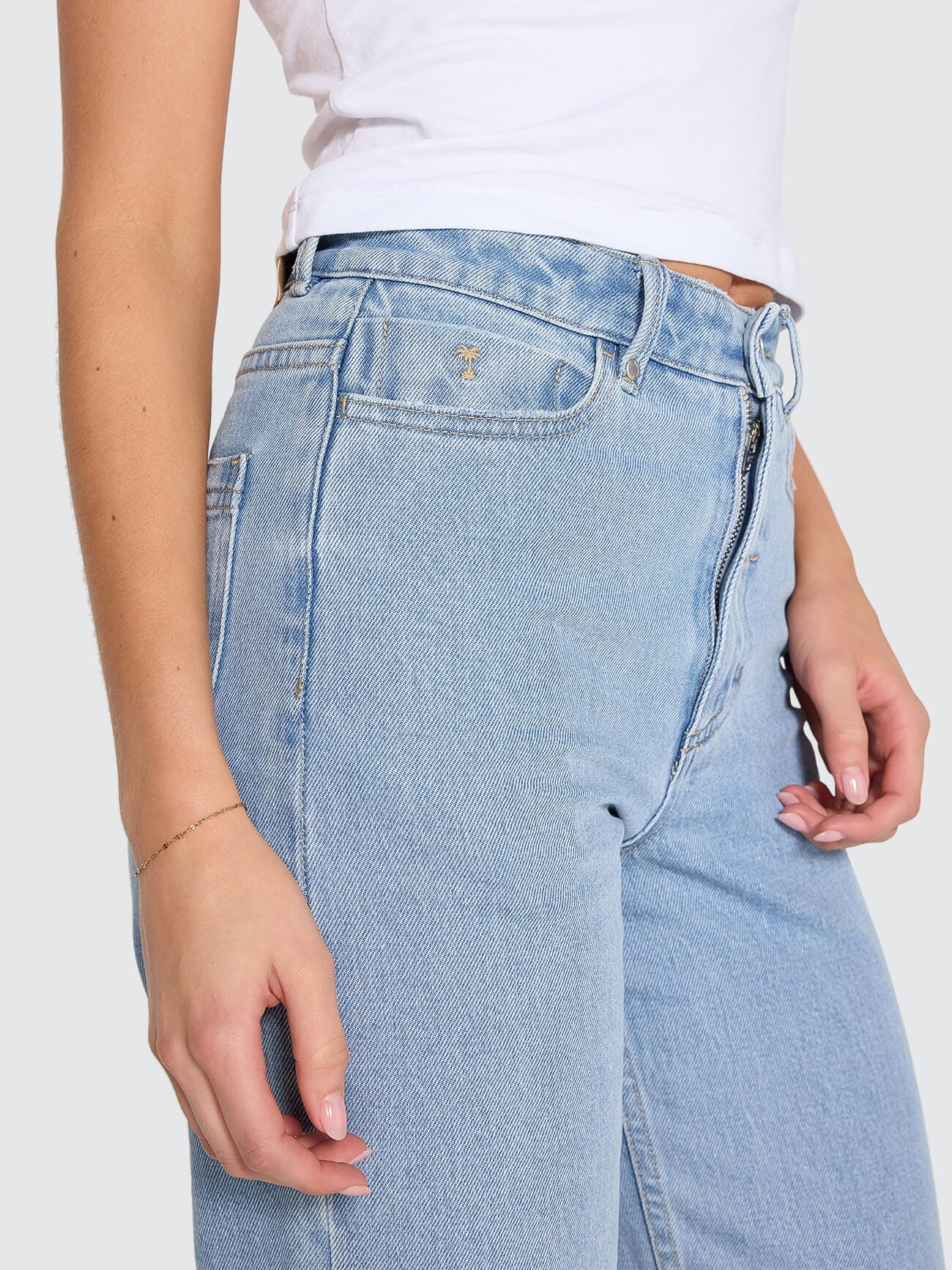 Holly High Rise Stretch Wide Jean - Ageless Blue - Image 7