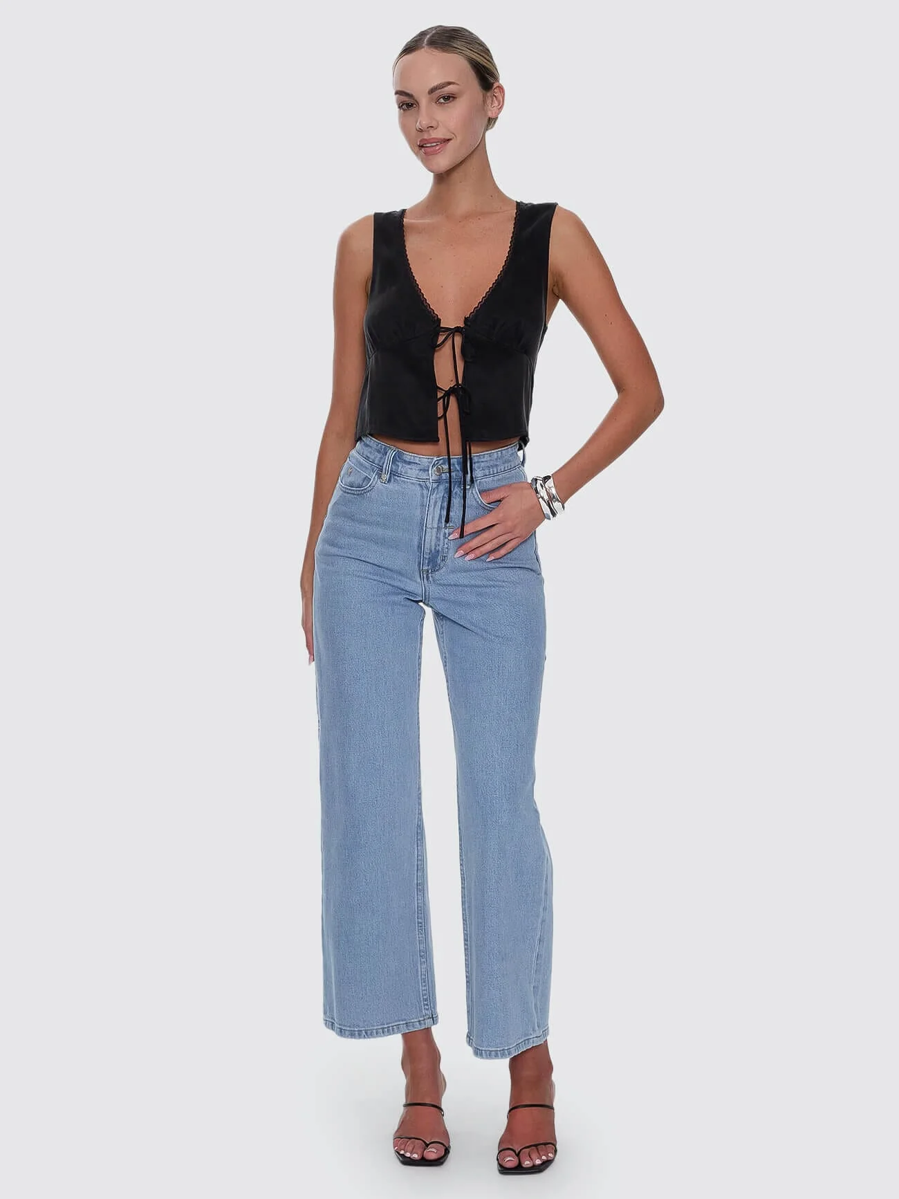 Holly High Rise Stretch Wide Jean - Ageless Blue - Image 9