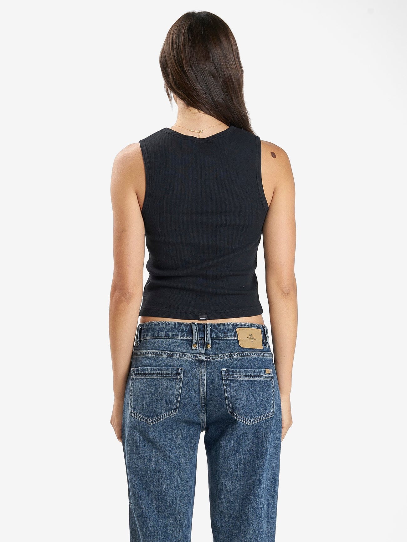 Honour High Neck Tank - Washed Black - Image 2