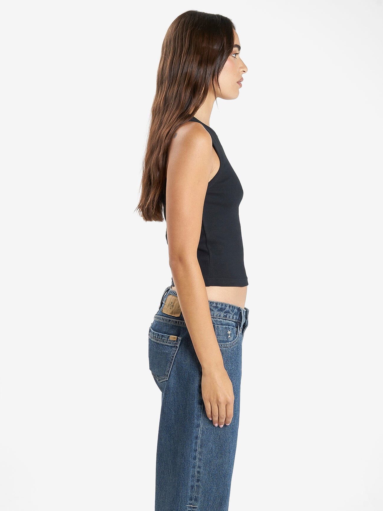 Honour High Neck Tank - Washed Black - Image 4