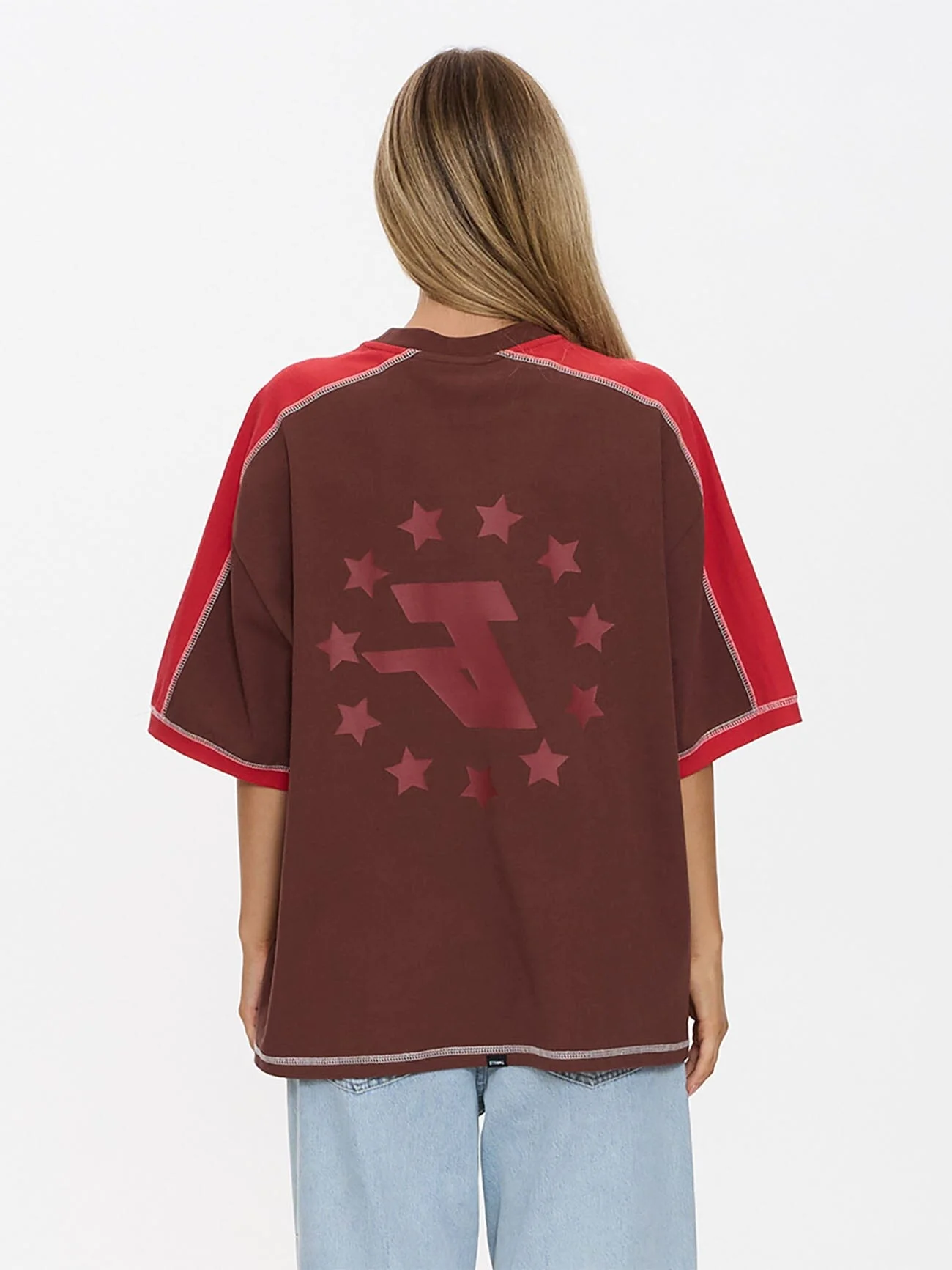 Hot Shot Panelled Oversized Tee - Acorn - Image 4