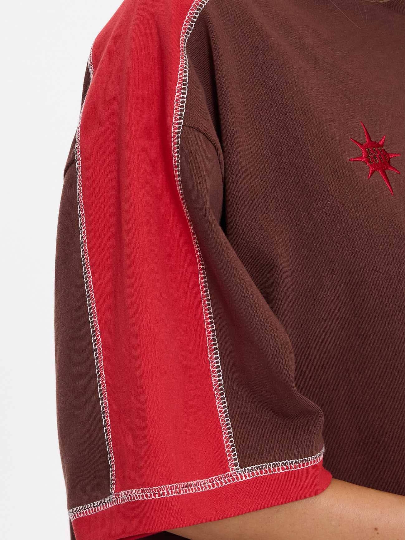 Hot Shot Panelled Oversized Tee - Acorn - Image 7