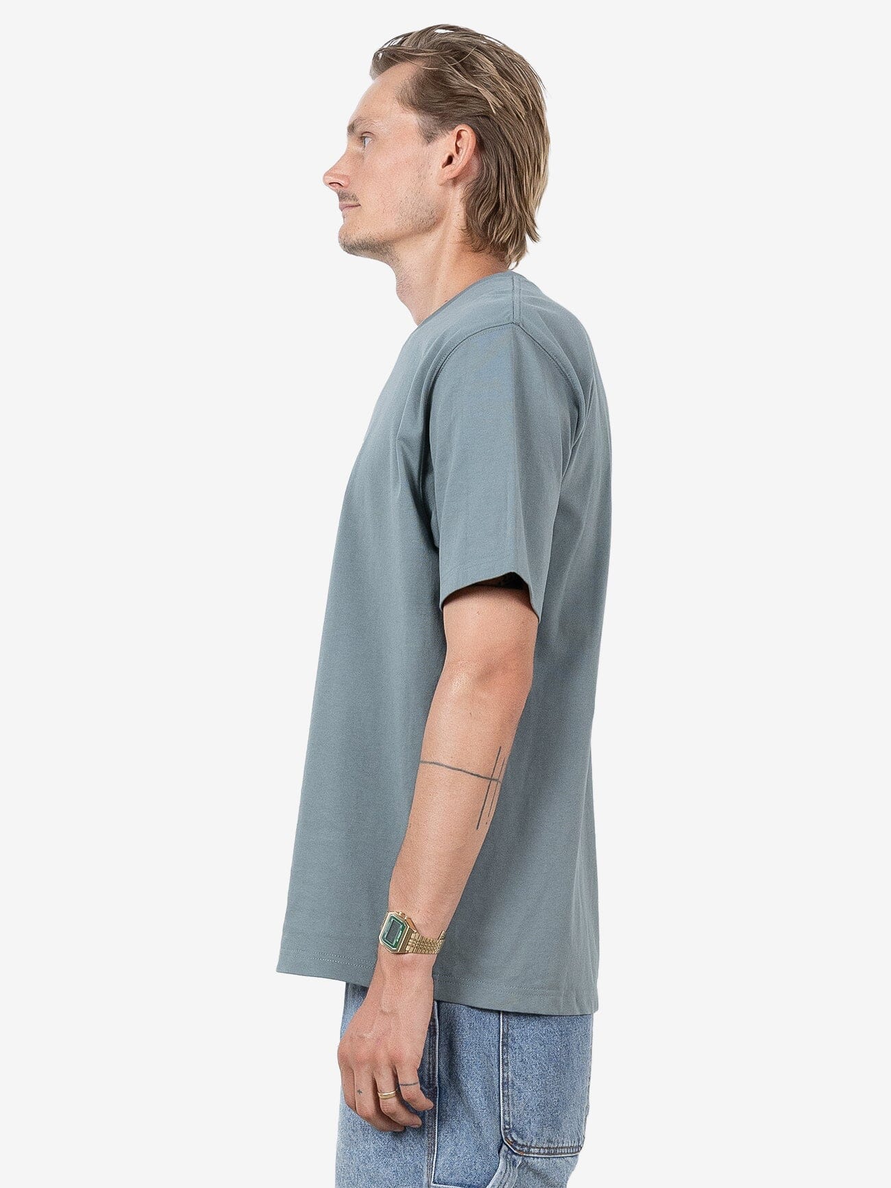 HYC Mechanic Oversize Fit Tee - Scrubs Green - Image 3