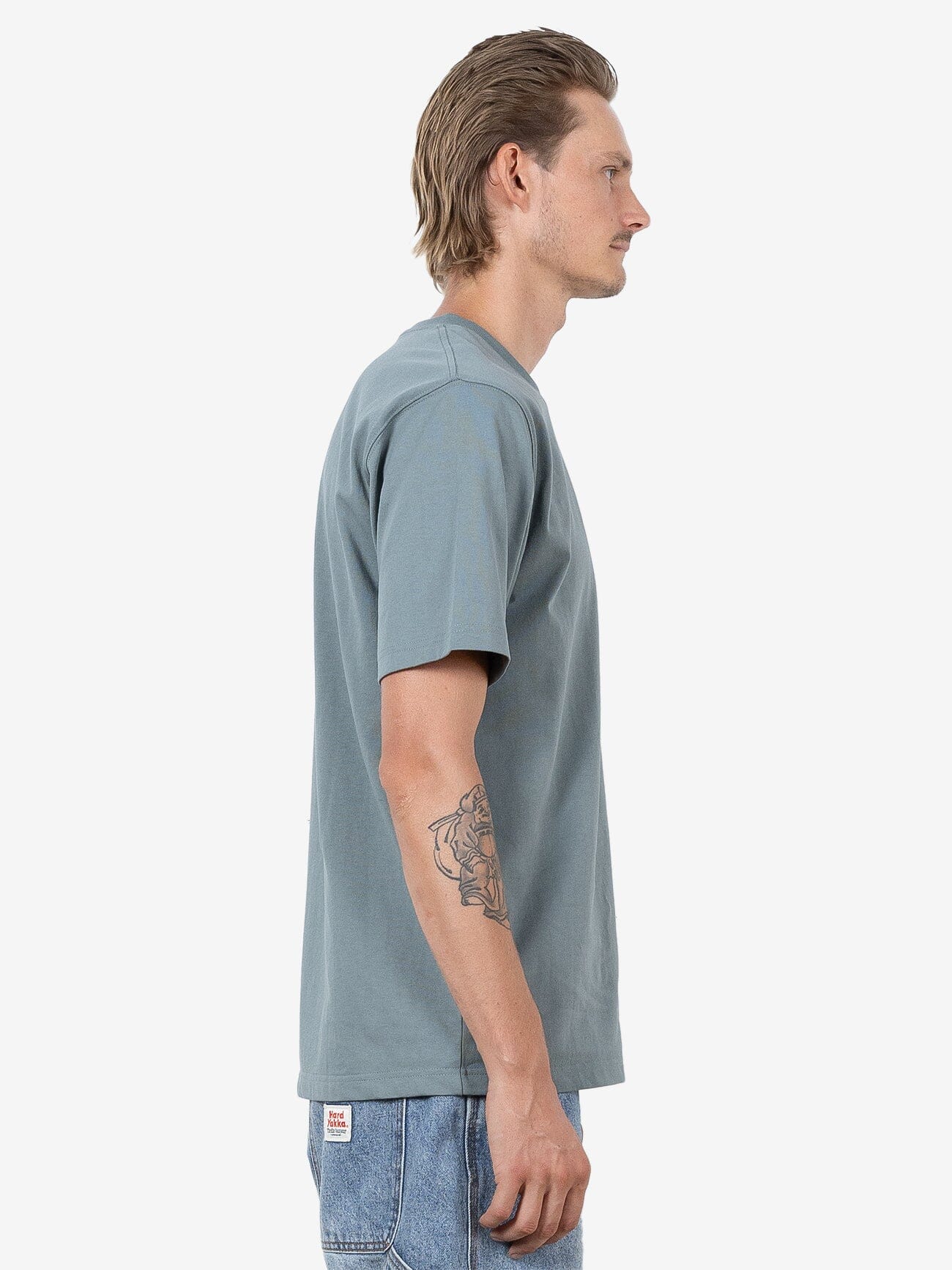 HYC Mechanic Oversize Fit Tee - Scrubs Green - Image 4